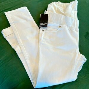 Isabella Oliver High-Rise White Maternity Jeans
